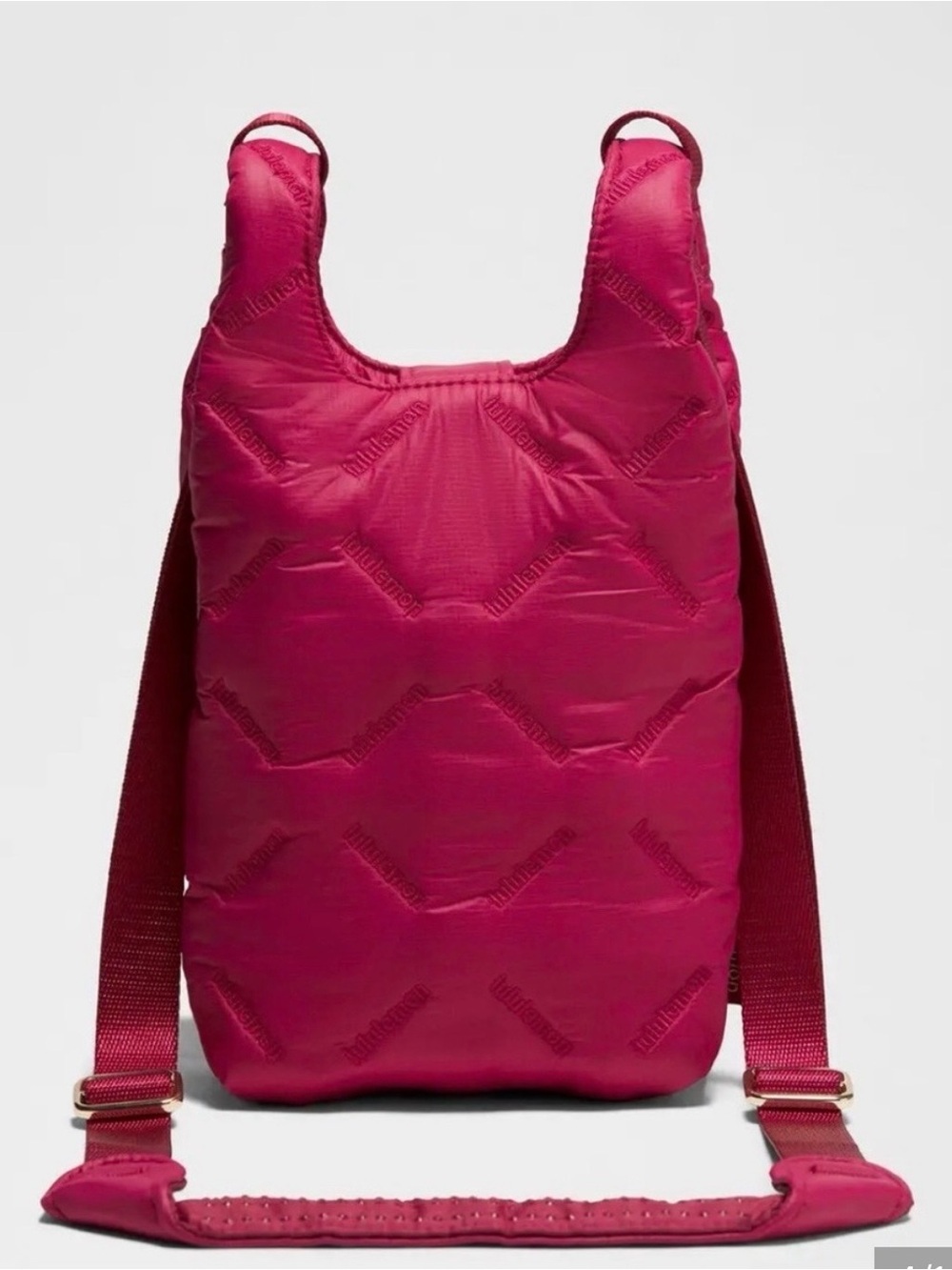 lululemon athletica  Quilted Pleasures Phone Crossbody Shoulder Bag Berry Color - Picture 4 of 5